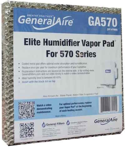 GeneralAire Humidifier Pad, 10" x 9-1/2" Fits 570