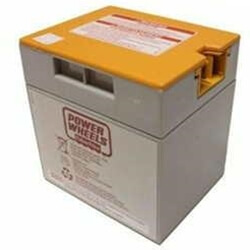 POWER WHEELS BATTERY GREY WITH ORANGE TOP  12v 9.5Ah 