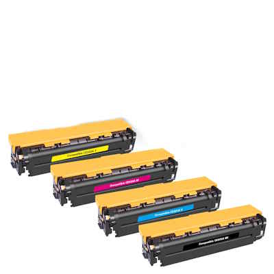 Combo Compatible Toner Cartridge Combo Bk C M Y HP128A