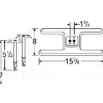 Stainless Steel H-Twin Burner 10502-70301