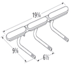 Stainless Steel Triple Oval Burner 