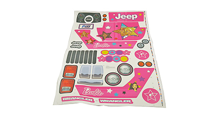 Label Sheet for Jeep FFR86 3900-5870