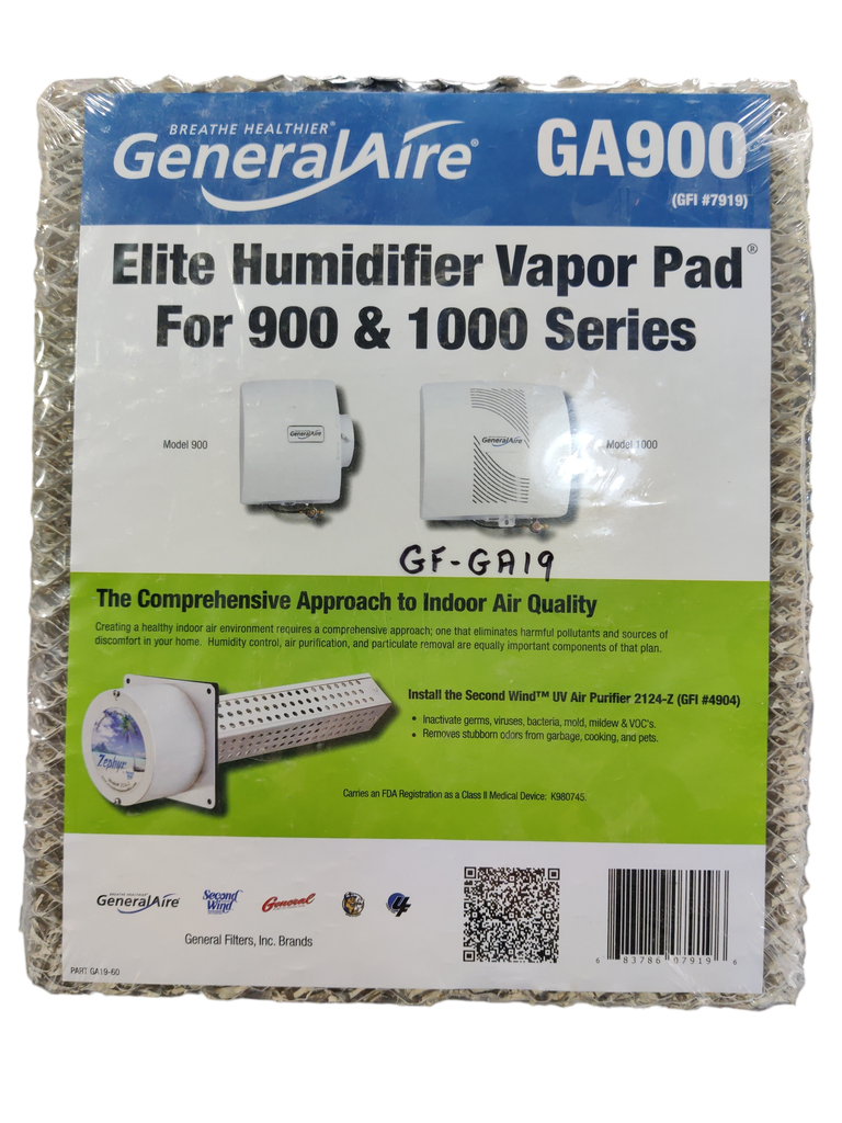 GeneralAire Humidifier Pad, 900/1000, 11-3/4" x 9-1/2" GF-GA900