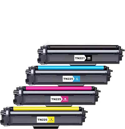 Brother TN-221Black TN-225 C/M/Y Compatible Toner Cartridge Combo