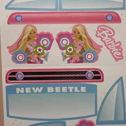 Label Sheet for Barbie VW Blitz   N. L. A.