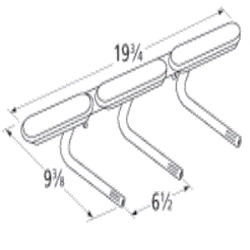 Stainless Steel Triple Oval Burner 16133