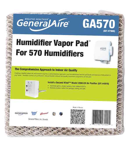 General Aire GF-GA570 Humidifier Vapor Pad, 570, 570A, 570M, 570X & 570XM, 10" x 9-1/2"