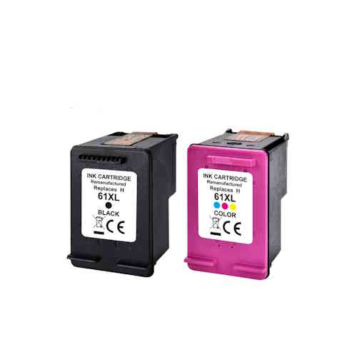 HP- 61XL CH563WN CH564WN  Black and Tri-Color Ink Cartridge Combo High Yield