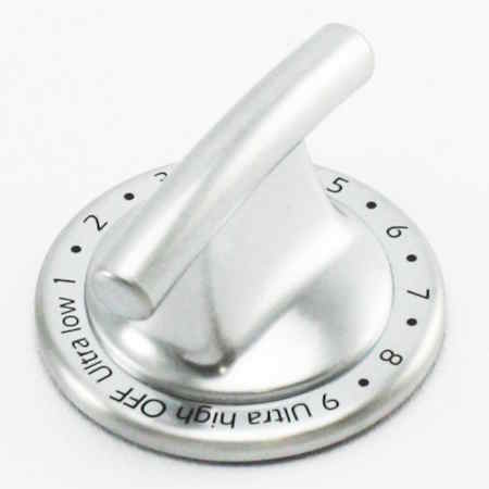 Whirlpool WP74011579 Range Burner Control Knob, Stainless